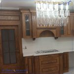 پروژه کابینت پلی وود با تلفیق چوب نراد و صفحه کُرین