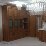 پروژه کابینت پلی وود با تلفیق چوب نراد و صفحه کُرین