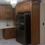 پروژه کابینت پلی وود با تلفیق چوب نراد و صفحه کُرین