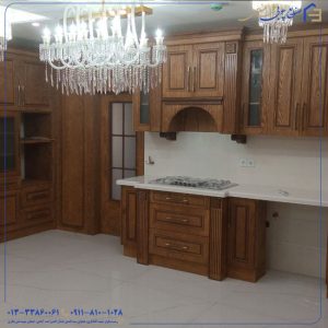 پروژه کابینت پلی وود با تلفیق چوب نراد و صفحه کُرین