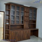 کتابخانه و میز تحریر،ام دی اف طرح چوب