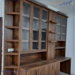 کتابخانه و میز تحریر،ام دی اف طرح چوب