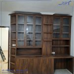 کتابخانه و میز تحریر،ام دی اف طرح چوب