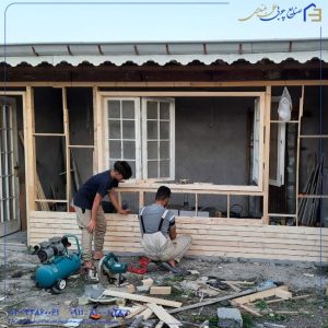 درب چوبی رستوران،کافه،دیوارپوش از چوب نراد روسی