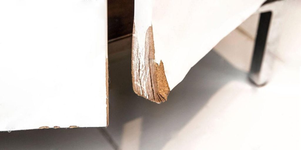 آسیب رطوبت به کابینت ام دی اف در شمال