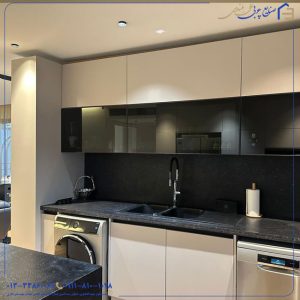 کابینت هایگلاس مات مشکی