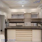 اجرای کمد و کابینت هایگلاس با صفحه کرین