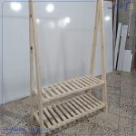 آویز لباس تمام چوبی