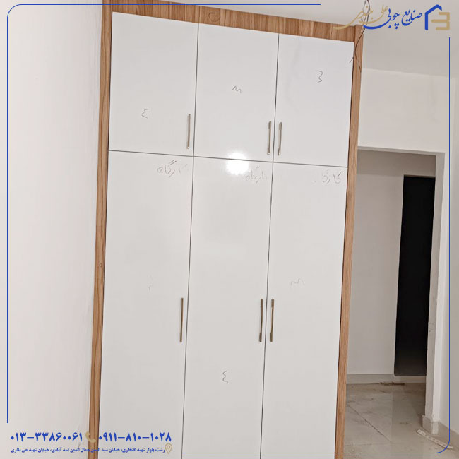 کمد دیواری بدنه ملامین با روی کار ام‌دی‌اف | قیمت، طراحی و مزایا
