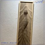 طرح برجسته با چوب نراد (کوروکودیل)