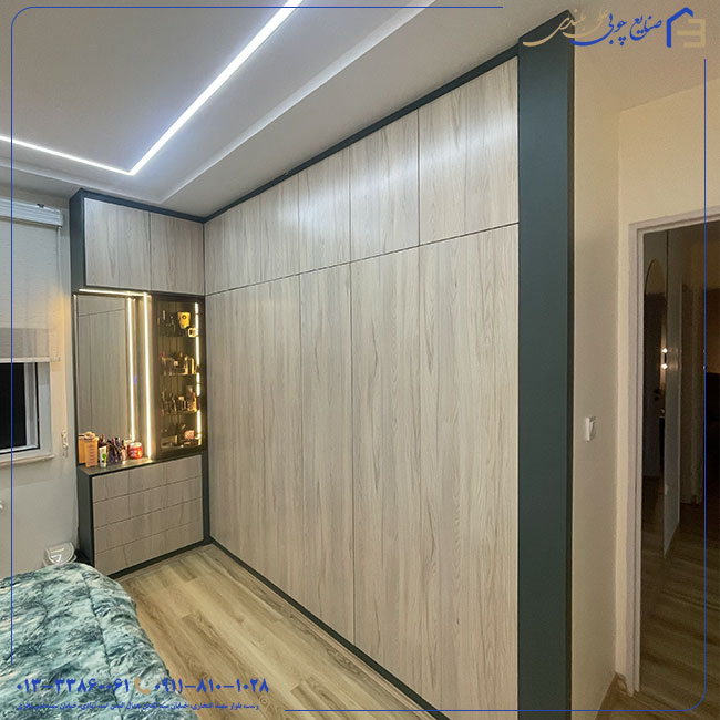 طراحی، ساخت و نصب انواع کمد دیواری با MDF