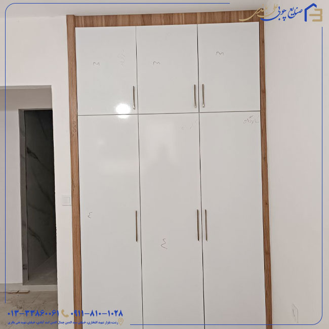 کمد دیواری بدنه ملامین با روی کار امدیاف | قیمت، طراحی و مزایا