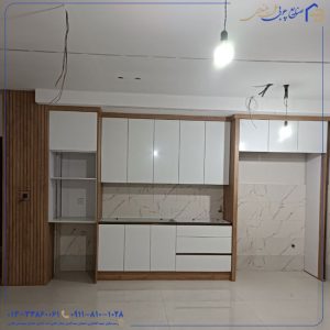 کابینت مدرن قهوهای و سفید؛ ترکیبی جذاب، مینیمال و همیشهپرطرفدار