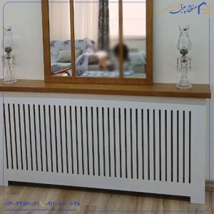 کاور شوفاژ و آینه طرح پنجره چوبی