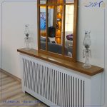 کاور شوفاژ و آینه طرح پنجره چوبی