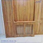 ترکیب کمد دیواری طرح چوب و کاور شوفاژ؛ ایده‌ای لوکس و گرم برای دکوراسیون منزل