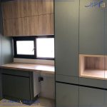 کابینت سبز لاجوردی لاکچری برای آشپزخانه کوچک؛ انتخاب شیک و مدرن ۲۰۲۶