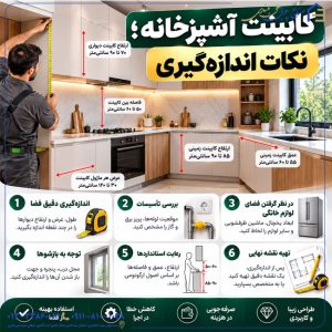کابینت آشپزخانه؛ نکات اندازهگیری